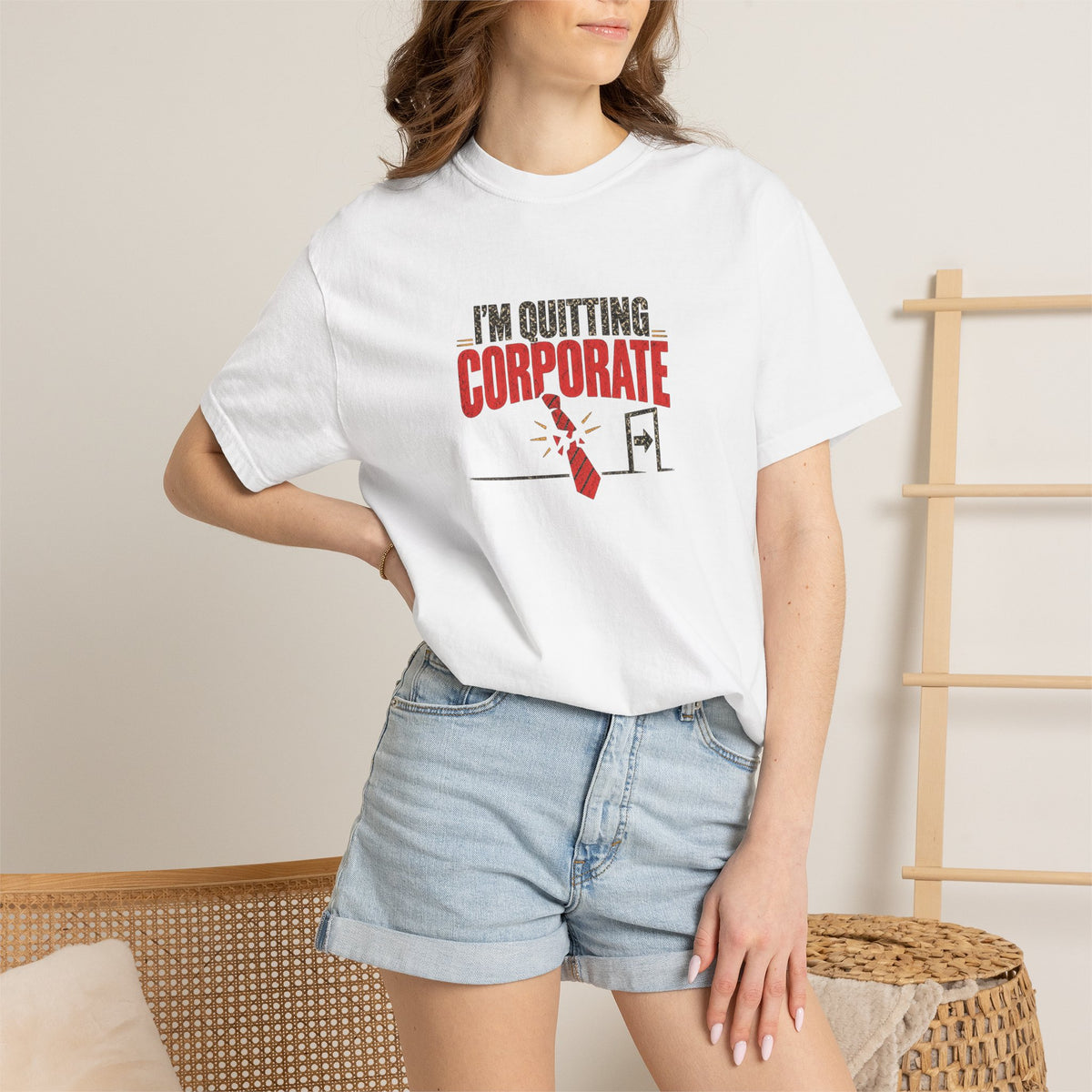 i’m quitting corporate broken tie shirt